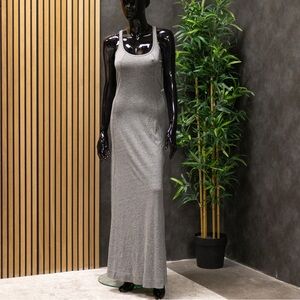 Daftbird Light Gray Maxi Dress, Size M